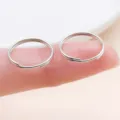 Silver double jump rings iron split rings DIY jewelry findings accessories close up view - 10g Approx 40 Pcs (25693) / Thick 0.7mm Diameter 14mm / Silver White