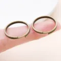 Bronze double loop split jump rings for DIY jewelry making, keychains and crafts. - 10g Approx 14 Pcs (25704) / Thick 1mm Diameter 20mm / Antique Bronze
