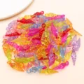 Pendatifs coquillage acrylique transparents colorés breloques DIY fabrication bijoux - Conque (26011) / 100 Pièces (25x7mm) / Couleurs Mélangées Transparentes