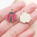 Pendentif Coccinelle en Émail Alliage DIY Fabrication de Bijoux Collier Bracelet Accessoire - Coccinelle en Émail Rouge (27000) / 1 Pièce/Paquet (19x16mm) / Or KC Rouge