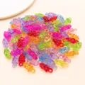 Pendatifs colorés en acrylique transparent en forme de raisin pour accessoires de bijoux DIY. - 100 Pièces (20x11mm)