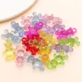 Pendentifs en acrylique transparent coloré, couleurs mélangées pour accessoires de bijoux. - 20 Pièces (26x16mm)