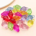 Pendentifs Fraise Acrylique Transparent Coloré Accessoires De Bijoux DIY Charms - 20 Pièces (21x13mm)