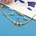 DIY silver large hole bail connectors charms for handmade charm bracelet jewelry making accessories - Style 3496 (7*14mm) / 1 Piece/Pack