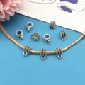 4mm large hole bail bead charms DIY bracelet metal jewelry connector pendant findings accessories - Style 8910 (5*10mm)