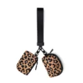 Leopard print mini card and coin pouch set with wrist strap, fashion multi-function wallet. - Yellow Leopard Print / Yellow Leopard Print