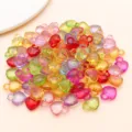 Breloques pendentifs en acrylique transparent coloré pour vos accessoires de bijoux DIY. - 100 Pièces (15x11.5mm)