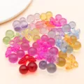 Pendentif cerise en acrylique transparent coloré accessoires de bijoux DIY mélangés - 20 Pièces (25x21mm)