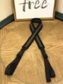 Adjustable black nylon bag strap replacement, durable crossbody shoulder strap for women bags. - Black Jacquard Wide Shoulder Strap