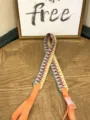 Colorful woven bag strap with adjustable nylon and buckle for crossbody bags and shopping totes daily. - Orange Jacquard Wide Shoulder Strap