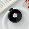 Mini brosse à cheveux coussin d'air pliable portable avec miroir, design dessin animé - Panda