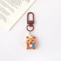 Süßer Cartoon Capybara Schlüsselanhänger Tasche Anhänger Metall Auto Schlüsselring Geschenk - Druckknopf-Modell - Farbblock-Meerschweinchen