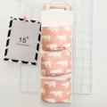 Borsa portaoggetti da appendere 3 tasche in tessuto con motivo orso polare rosa chiaro - Orso Polare Rosa