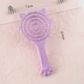 Détails de la brosse à cheveux coussin d'air chat mignon, peigne de massage portable. - Brosse Squelette / Emballage en vrac / Violet