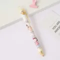 Süßes Cartoon Mädchen Gelschreiber, glatter Schreibstift für Schule Büro Briefpapier. - Leinen-Meatball-Mädchen (Gelb)