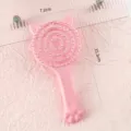 Mignonne brosse à cheveux chat rose, peigne de massage portable pour les femmes coiffure quotidien - Brosse Squelette / Emballage en vrac / Rose