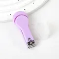 Tagliaunghie portatile viola macaron con custodia antispruzzo, simpatico strumento. - Viola