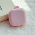 Rose mini brosse à cheveux pliante portable, peigne de massage compact coloré bonbon. - Peigne à Coussin d'Air Carré / Sac OPP / Rose Clair