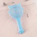 Adorable brosse de massage capillaire coussin d'air chat mini brosse plastique bleu - Brosse Squelette / Emballage en vrac / Bleu