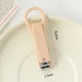 Tagliaunghie portatile color caramella, semplice tagliatore di unghie monocolore per uso domestico. - Tagliaunghie Singolo (Sfuso) / Beige