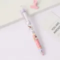 Cute pastel gel pen with lovely anime print design for smooth writing and daily office school use. - Linen Meatball Girl (Purple)