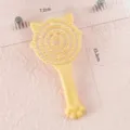 Brosse à cheveux mignonne oreilles de chat peigne de massage coussin d'air jaune outil - Brosse Squelette / Emballage en vrac / Jaune