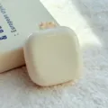 Mini brosse à cheveux pliante portable avec miroir, peigne de massage de poche crème. - Peigne à Coussin d'Air Carré / Sac OPP / Jaune Lait