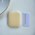 Tragbares 2-in-1 Klapp-Make-up-Spiegel- und Minikamm-Set, gelb und lila Variante. - Einzelverpackung / Gelb (Kleiner quadratischer Spiegel & Kamm)