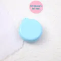 Portable round folding hair brush with mirror, mini travel cute blue cushion comb for women. - (OPP Bag Packed) / Sky Blue