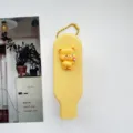Niedlicher klappbarer Haarkamm mit gelbem Bären, tragbare Haarbürste für Kinder und Mädchen. - Blumenbär
