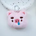 Lindo Rosa Peluche Cerdo Llavero Dibujo Animado Animal Muñeca Bolso Colgante Nuevo - Cerdito de peluche / Blanco