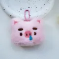 Llavero Loopy de felpa rosa lindo dibujos animados muñeca bolsa colgante cadena cuentas - Cerdito de peluche / Rosa