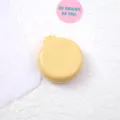 Yellow mini folding air cushion comb, portable round travel hair brush with mirror for women. - (OPP Bag Packed) / Milk Yellow