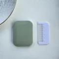 Portable 2-in-1 folding makeup mirror and comb set, compact pocket size for travel and dorm use. - Green (Small Square Mirror & Comb)