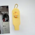Niedliche gelbe klappbare Haarbürste mit Cartoon-Bär-Design, tragbarer Reise-Haarglättungskamm. - Kleine Biene Bär