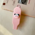 Brosse à cheveux pliante portable avec design de chien dessin animé rose peigne compact femme - Cochon