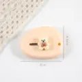 Leuke mini hobbymes met berenontwerp, crèmekleurige, draagbare papiernijder voor knutselen. - Beige beer met strik