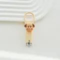 Cute puppy nail clipper, cartoon anti-splashing nail trimmer, portable manicure tool khaki. - Big Ring Style / Brown Puppy