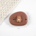Mini schattig bruin konijn utility mes, draagbare pakketsnijder en papiersnijder voor dagelijks. - Bruin konijn met strik