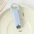Tagliaunghie portatile colore caramella con anello di sospensione, utensile per manicure. - Celeste