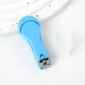Tagliaunghie macaron blu con copertura anti-schizzo, strumento di manicure portatile. - Blu scuro