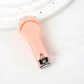 Tagliaunghie rosa macaron carino portatile antispruzzo strumento per manicure domestica - Senza Custodia Protettiva / Rosa