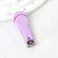 Tagliaunghie viola macaron, pratico e portatile tagliaunghie per la cura quotidiana delle mani. - Senza Custodia Protettiva / Viola