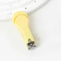 Tagliaunghie portatile colore macaron con design antispruzzo per manicure domestica. - Senza Custodia Protettiva / Giallo