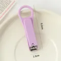 Tagliaunghie portatile colore caramella con manico ad anello strumento manicure semplice - Viola