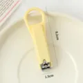 Tagliaunghie portatile giallo color caramella, semplice tagliunghie a tinta unita. - Giallo