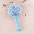 Belle brosse à cheveux coussin d'air bleue en forme de chat pour le massage quotidien. - Peigne à coussin d'air / Emballage en vrac / Bleu