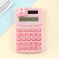 Simpatica calcolatrice con coniglio rosa mini calcolatrice portatile di cancelleria - Coniglio