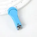 Tagliaunghie portatile di colore macaron blu per la cura quotidiana della manicure a casa - Senza Custodia Protettiva / Blu scuro