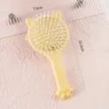 Mignonne brosse à cheveux coussin d'air patte de chat outil coiffage portable duveteux - Peigne à coussin d'air / Emballage en vrac / Jaune